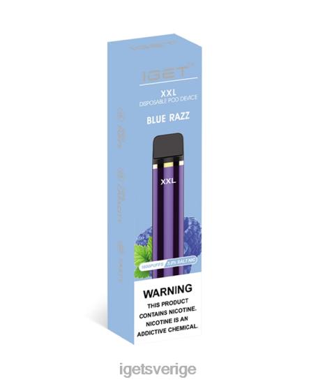 iget xxl 88HR645 blå razz - IGET Vape Sweden