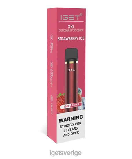iget xxl 88HR675 jordgubbsis - IGET Vape Sweden