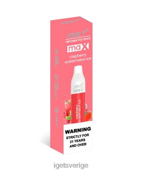 iget max 88HR690 hallon vattenmelon is - IGET Vape Sweden