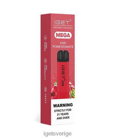 iget mega 88HR6131 kiwi granatäpple - IGET Vape Sale