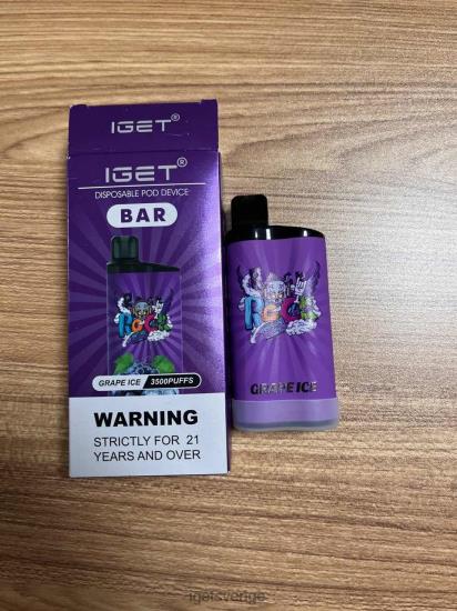 iget bar 3500 puffar 88HR6300 druvis - IGET Vape Sweden