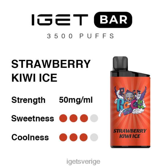 iget bar 3500 puffar 88HR6303 jordgubbar kiwi is - IGET Flavours
