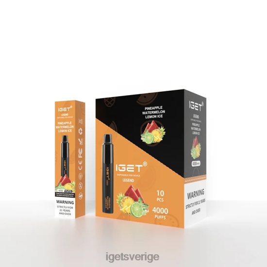 iget legend 4000 puffar 88HR6333 ananas vattenmelon citron is - IGET Vape Online