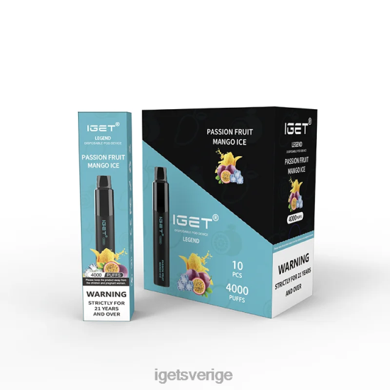 iget legend 4000 puffar 88HR6342 passionsfrukt mango is - IGET Vape Discount