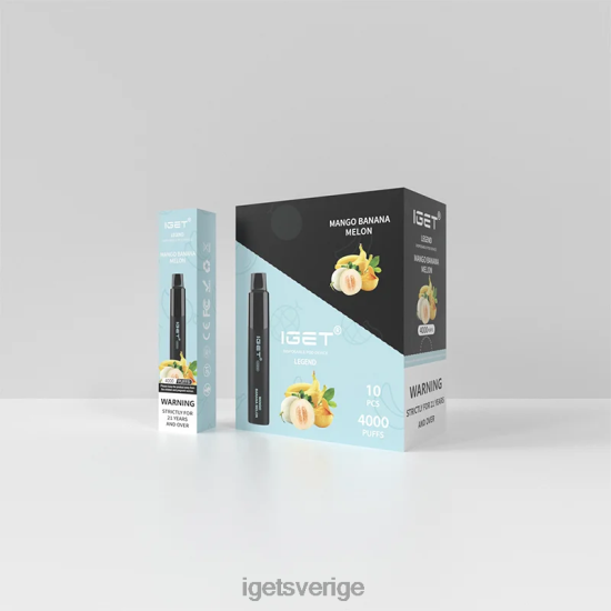 iget legend 4000 puffar 88HR6350 mango banan melon - IGET Vape Store
