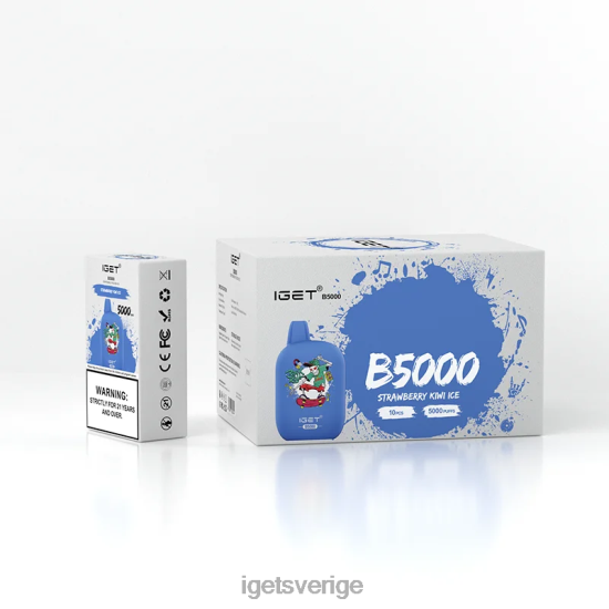 iget b5000 88HR6314 jordgubbar kiwi is - IGET Vape Sweden